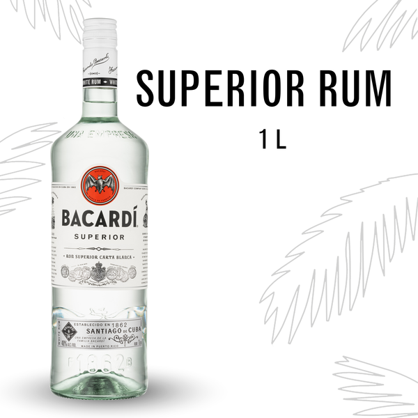 Spirits Bacardí® Superior White Rum, Gluten Free hero