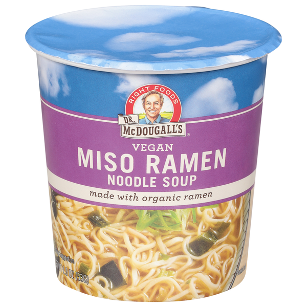 Instant Foods Dr. McDougall's Noodle Soup, Vegan, Miso Ramen hero