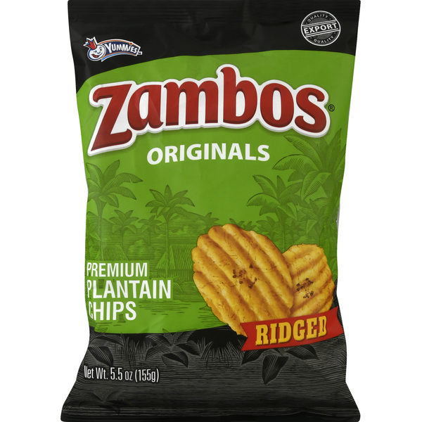 Mexican/Hispanic/Latino Foods Zambos Plantain Chips, Originals, Ridged hero