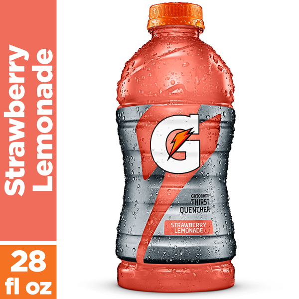 Energy & Sports Drinks Gatorade Thirst Quencher Strawberry Lemonade Artificially Flavored 28 Fl Oz hero