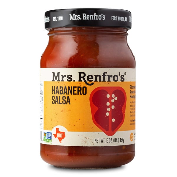 Preserved Dips, Salsa & Spreads Mrs. Renfro's Habanero Salsa, Hot hero