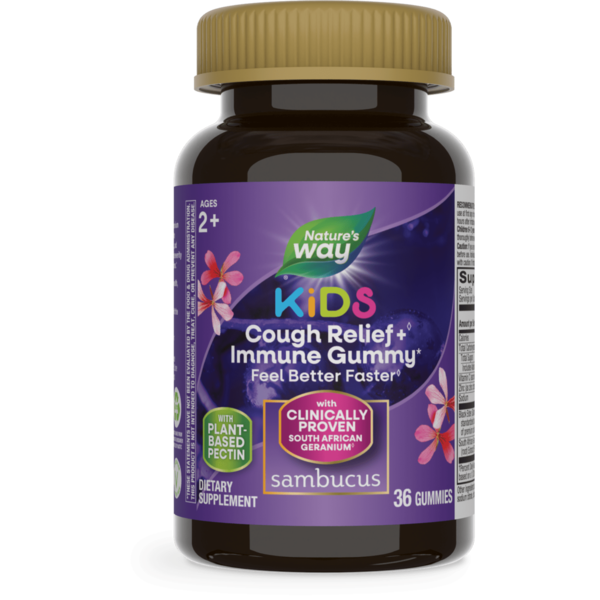 Dietary Supplements Nature's Way Sambucus Kids Cough Relief + Immune Gummies hero