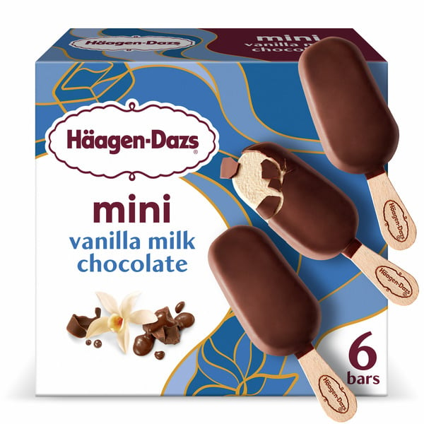 Ice Cream & Ice Haagen-Dazs Vanilla Milk Chocolate Ice Cream Bars hero