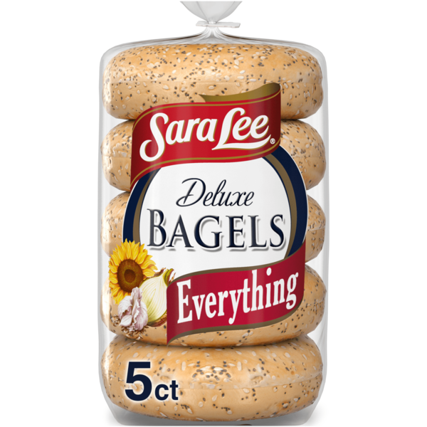 Breakfast Bakery Sara Lee Deluxe Everything Bagels hero