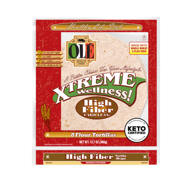 Ole Xtreme Wellness High Fiber Flour Tortillas, Keto Certified hero