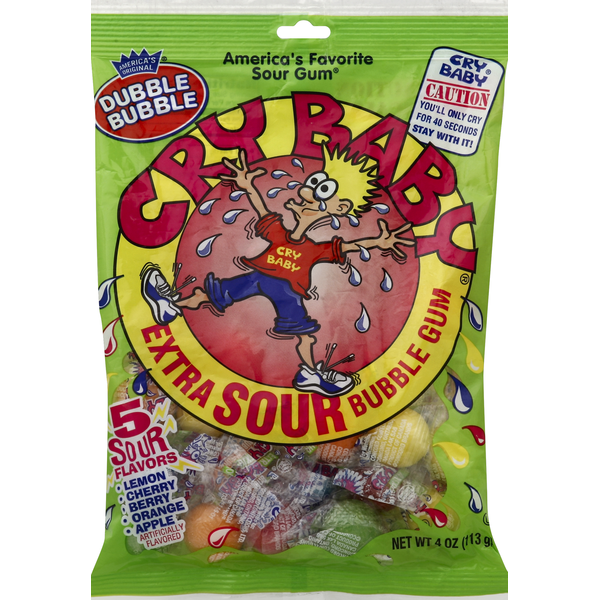 Mint & Gum Cry Baby Bubble Gum, Extra Sour hero