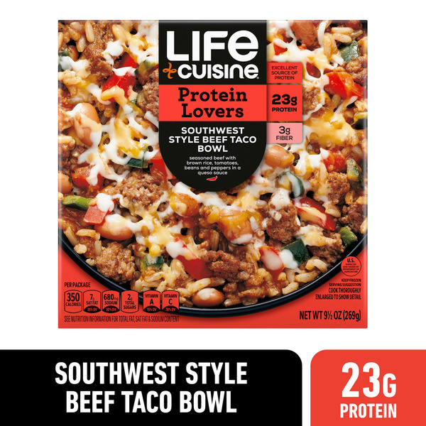 Frozen Meals Vital Pursuit Southwest Style Beef Taco Bowl hero