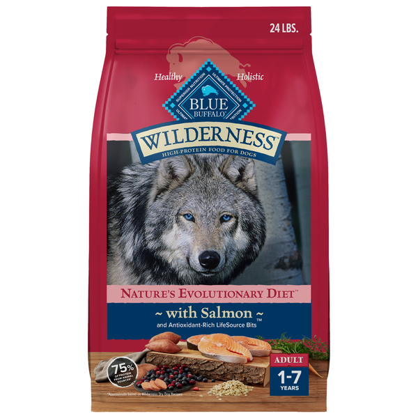 Dog Food & Care Blue Buffalo WildernessHigh Protein Natural Adult Dry Dog Food plus Wholesome Grains, Salmon hero