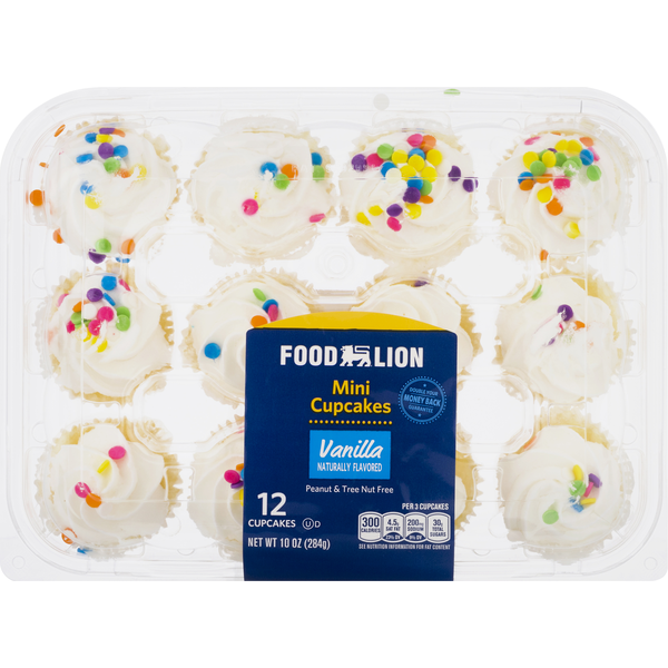 Bakery Cakes & Cupcakes Food Lion Cupcakes, Vanilla, Mini hero