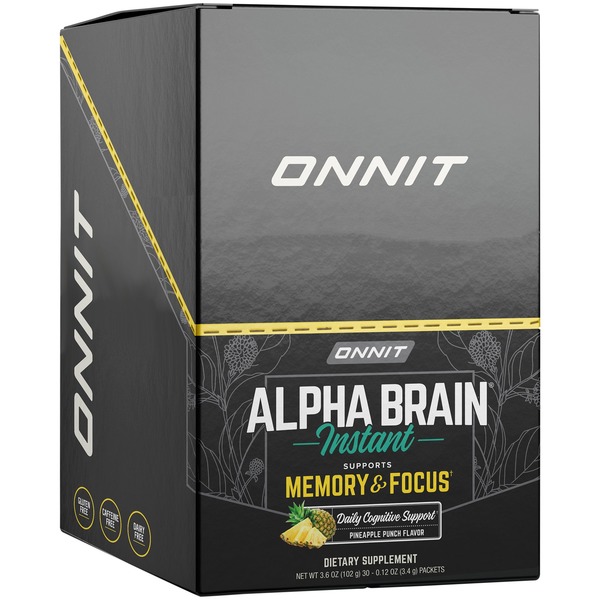 Brain & Memory Support Onnit Memory & Focus, Instant, Pineapple Punch Flavor hero