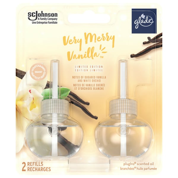 Air Fresheners & Candles Glade PlugIns® Scented Oil Air Freshener 2 Refills, Very Merry Vanilla hero