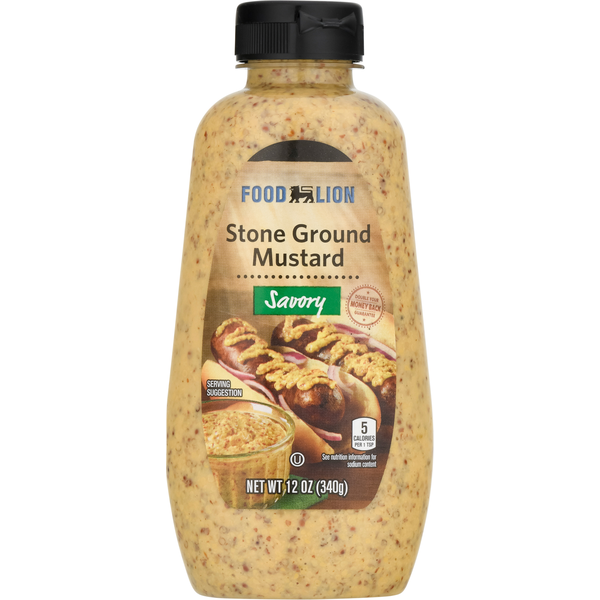 Condiments Food Lion Mustard, Stone Ground hero