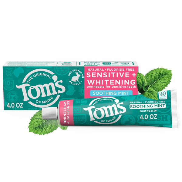 Oral Hygiene Tom's of Maine Toothpaste, Sensitive + Whitening, Soothing Mint hero