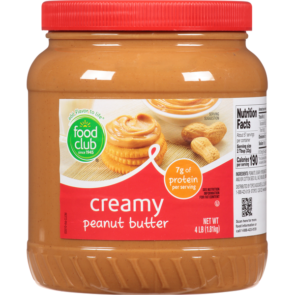 Spreads Food Club Peanut Butter, Creamy hero