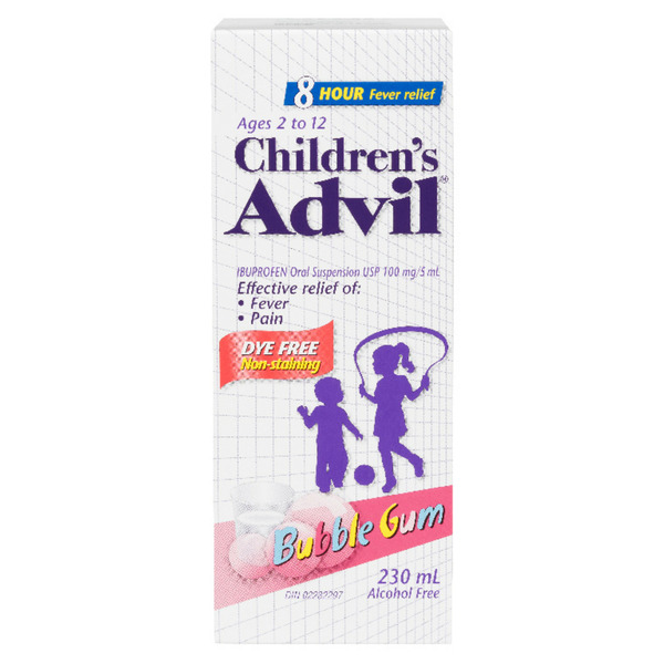 First Aid Advil - Children Ibuprofen Oral Suspension Usp 100 Mg/5 Ml Bubble Gum hero