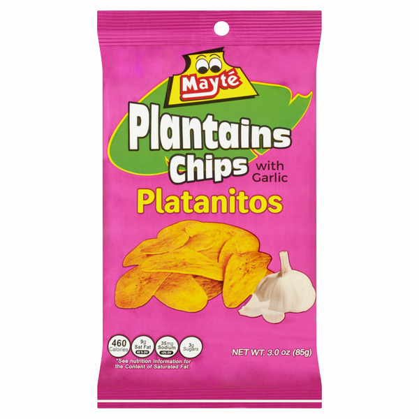 Chips & Pretzels Mayté Garlic Plantains Chips hero