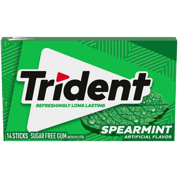 Mint & Gum Trident Spearmint Sugar Free Gum hero