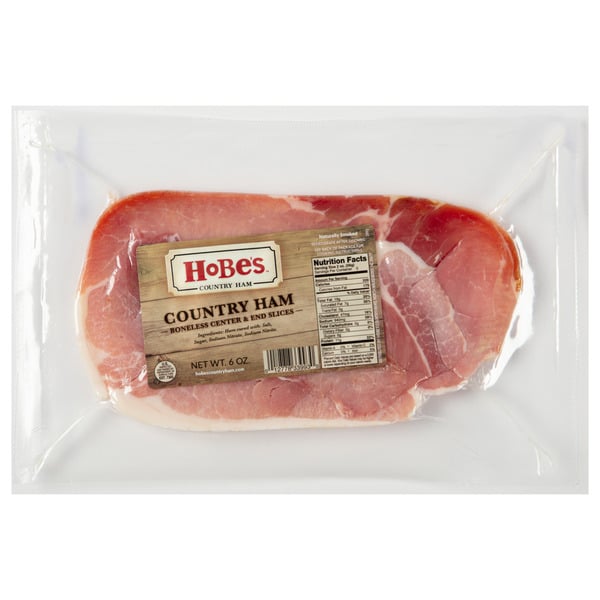 Fresh Pork & Ham Hobe's Country Ham Country Ham Boneless Center & End Slices hero