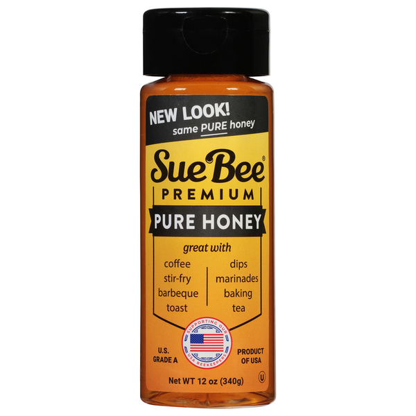 Honeys, Syrups & Nectars Sue Bee Honey, Pure, Premium hero