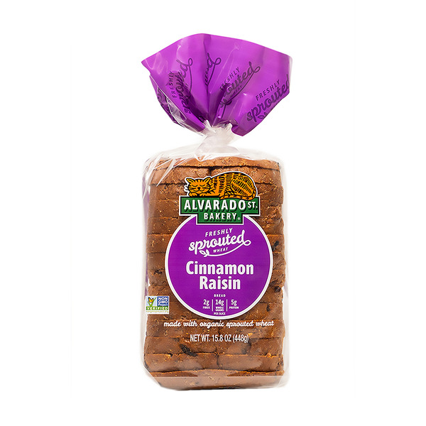 Bread Alvarado Street Bakery Sprouted Wheat Cinnamon Raisin Bread hero