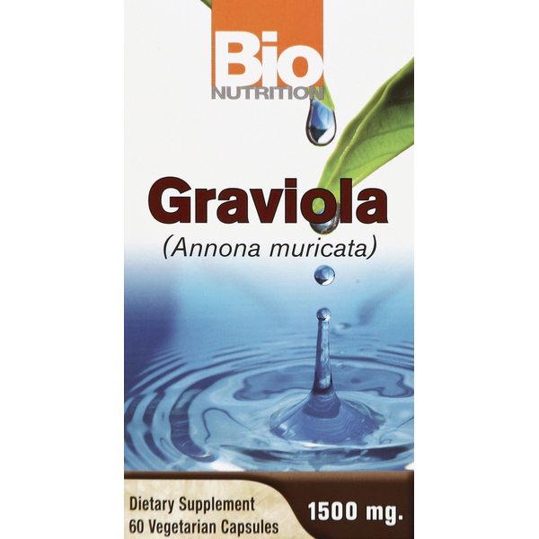 Vitamins & Supplements Bio Nutrition Graviola, 1500 mg, Vegetarian Capsules hero