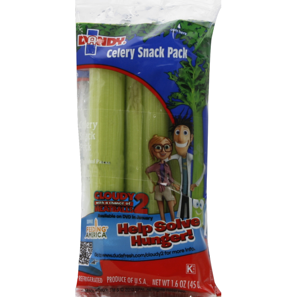 Packaged Vegetables & Fruits Dandy Celery, Snack Pack hero