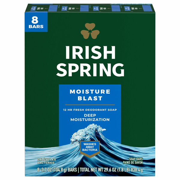 Body Lotions & Soap Irish Spring Men's Bar Soap, Moisture Blast hero