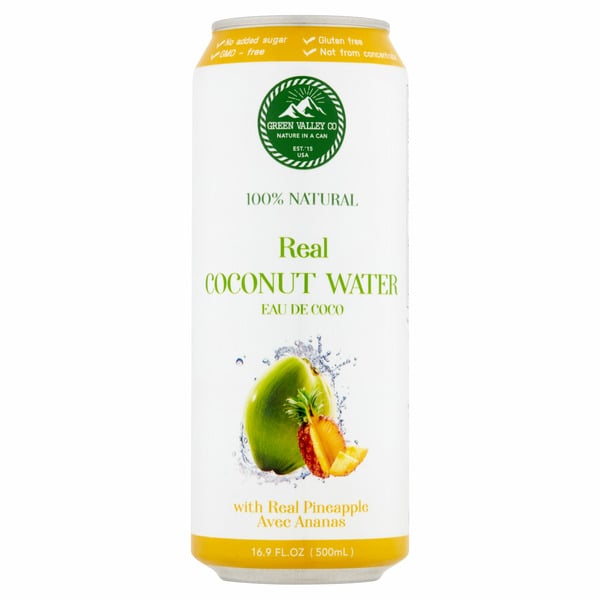 Water, Seltzer & Sparkling Water Green Valley Real With Real Pineapple Coconut Water hero