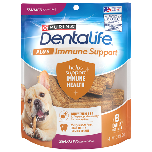 Dog Food & Care DentaLife Dog Treats, Daily, Plus Immune Support, Small/Medium (20- 40 Lbs) hero