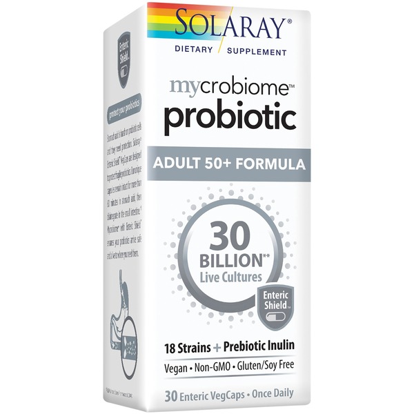 Probiotics Solaray Mycrobiome Probiotic Adult 50+, 30 Bn, 18 Strain Once Daily hero