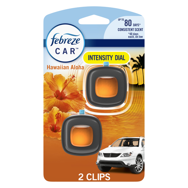 Auto Accessories Febreze Car Air Freshener Vent Clip Hawaiian Aloha Scent, Car Vent Clip hero