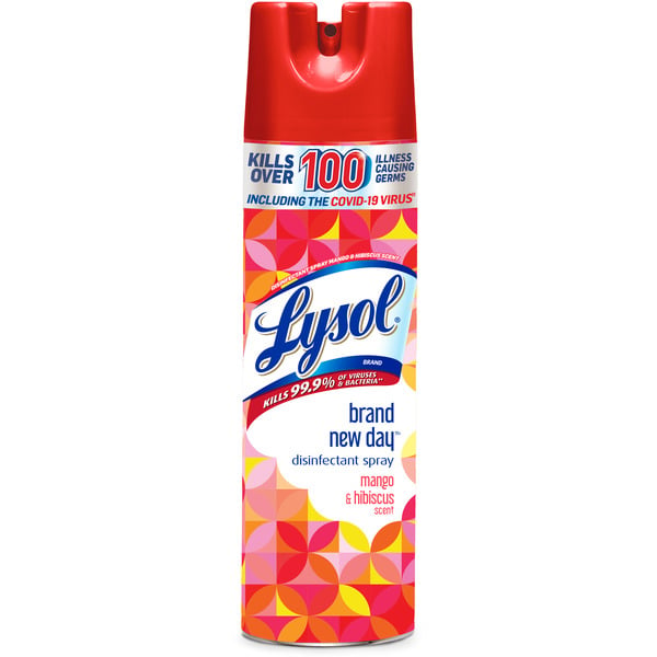 Cleaning Products Lysol Disinfectant, Sanitizing and Antibacterial Spray, Mango & Hibiscus hero