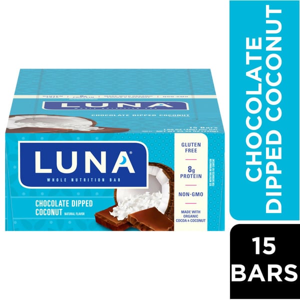 Energy & Granola Bars Luna Chocolate Dipped Coconut hero