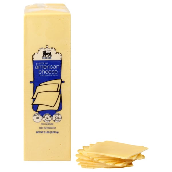 Sliced Deli Cheese Food Lion Yellow American Cheese hero