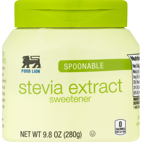 Sugars & Sugar Substitutes Food Lion Sweetener, Stevia Extract, Spoonable hero