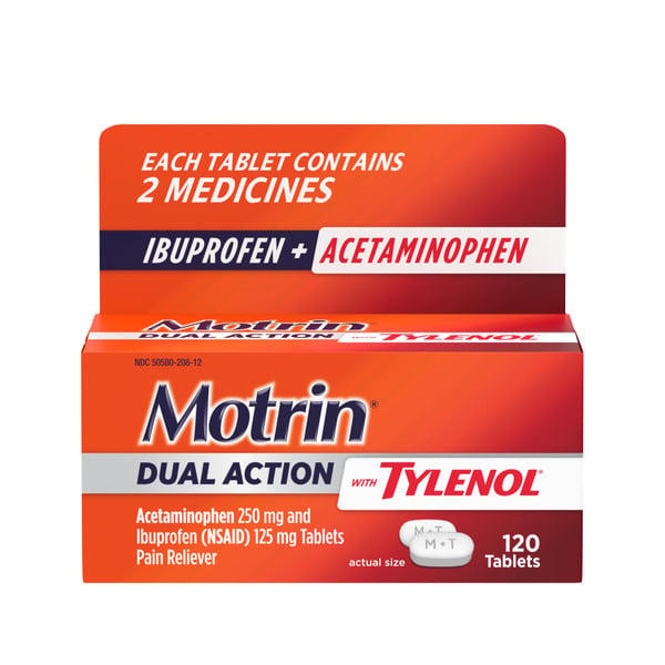 Cold, Flu & Allergy MOTRIN Dual Action With Tylenol, IBuprofen & Acetaminophen hero