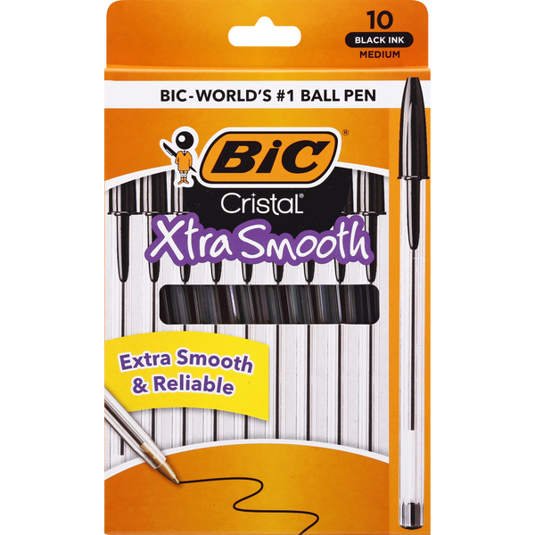 More Household BIC Ball Pen, Black Ink, Medium, Xtra Smooth hero