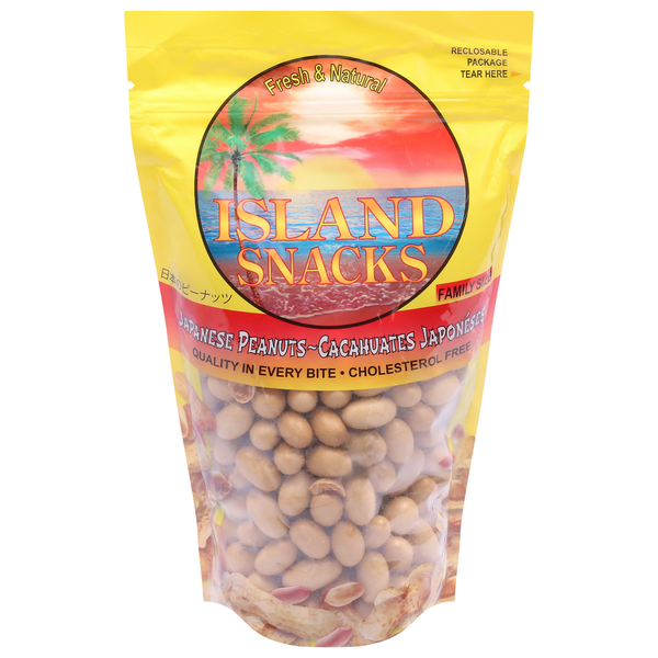 Nuts, Seeds & Dried Fruit Island Snacks Peanuts, Japanese, Family Size hero