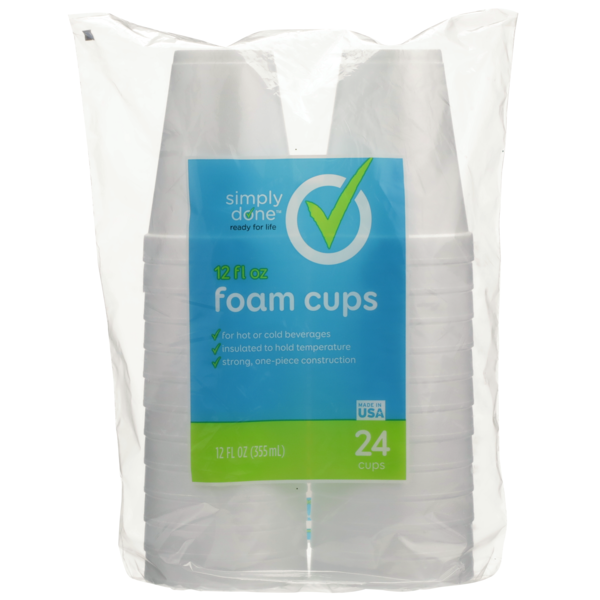 Paper Goods Simply Done Foam Cups hero