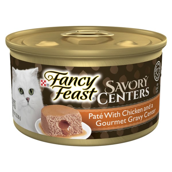 Cat Food & Care Purina Fancy Feast Savory Centers Adult Wet Cat Food Pate With Chicken and a Gravy Center hero