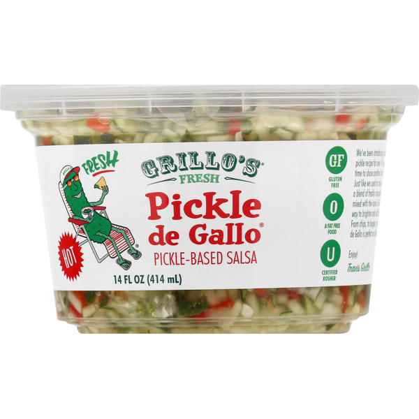 Spices & Seasonings Grillo's Pickle De Gallo, Hot hero