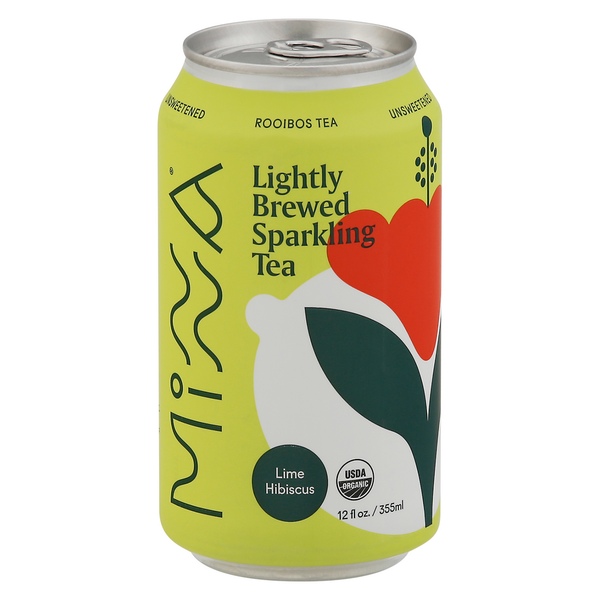 Tea Minna Sparkling Tea, Lightly Brewed, Lime Hibiscus hero