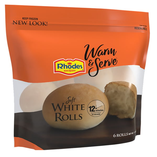 Frozen Breads & Doughs Rhodes Bake-N-Serv Soft White Rolls hero