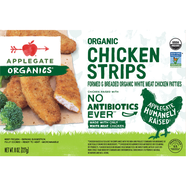 Frozen Meals Applegate Organics Organic Chicken Strips hero