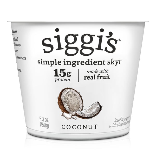 Yogurt Siggi's Yogurt, Coconut, Lowfat hero