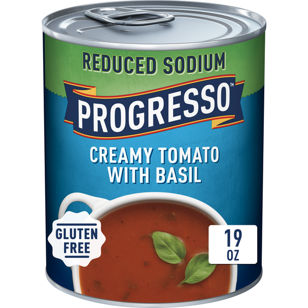 Soup, Broth & Bouillon Progresso Reduced Sodium Creamy Tomato With Basil Soup hero