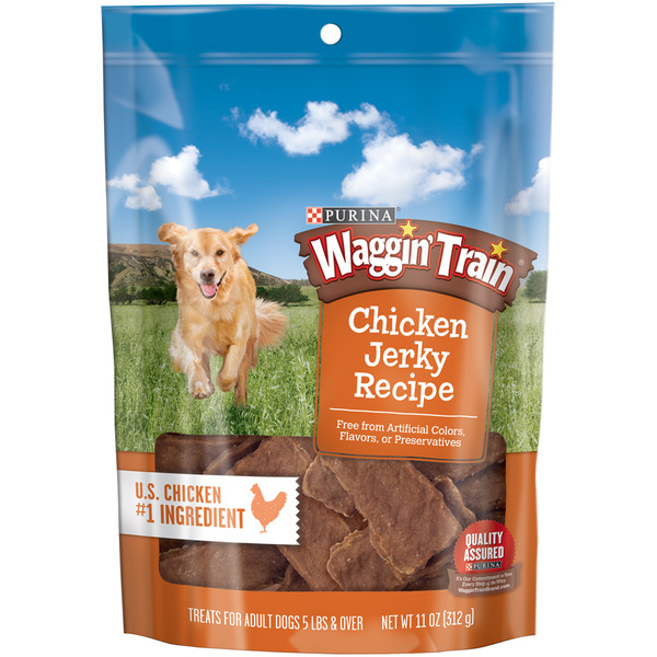 Popcorn & Jerky Purina Chicken Jerky Recipe Dog Treats hero