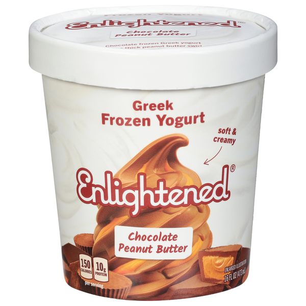 Ice Cream & Ice Enlightened Frozen Yogurt, Greek, Chocolate Peanut Butter hero