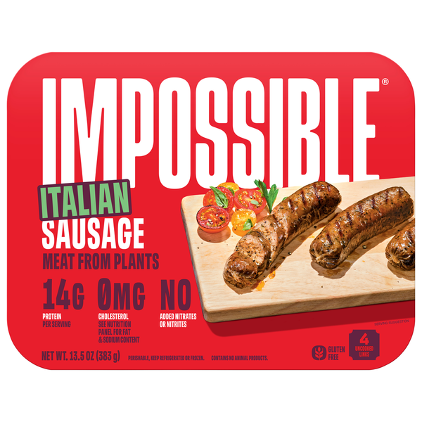 Tofu & Meat Alternatives Impossible Sausage Made From Plants, Italian, 4 Links hero