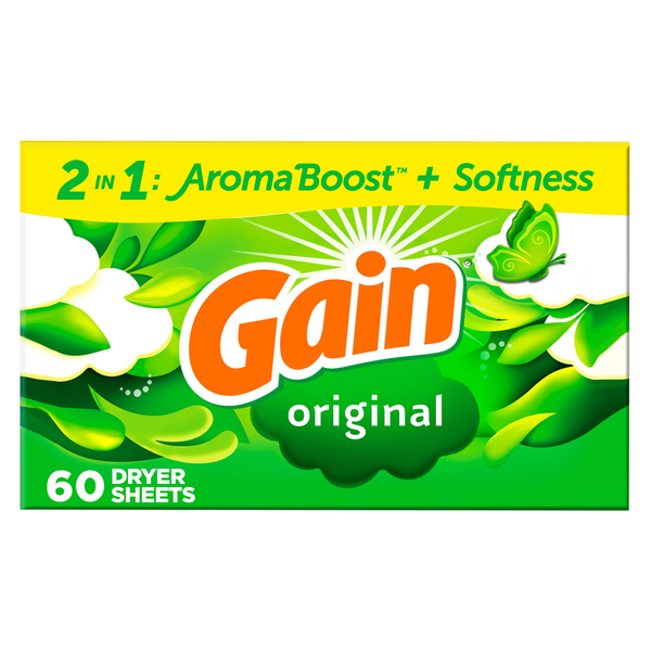 Laundry Gain Fabric Softener Dryer Sheets, Original hero